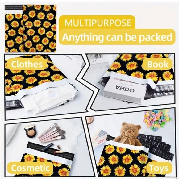 25 10x13 Poly Mailers & 200 Stickers - Picture 8 of 11